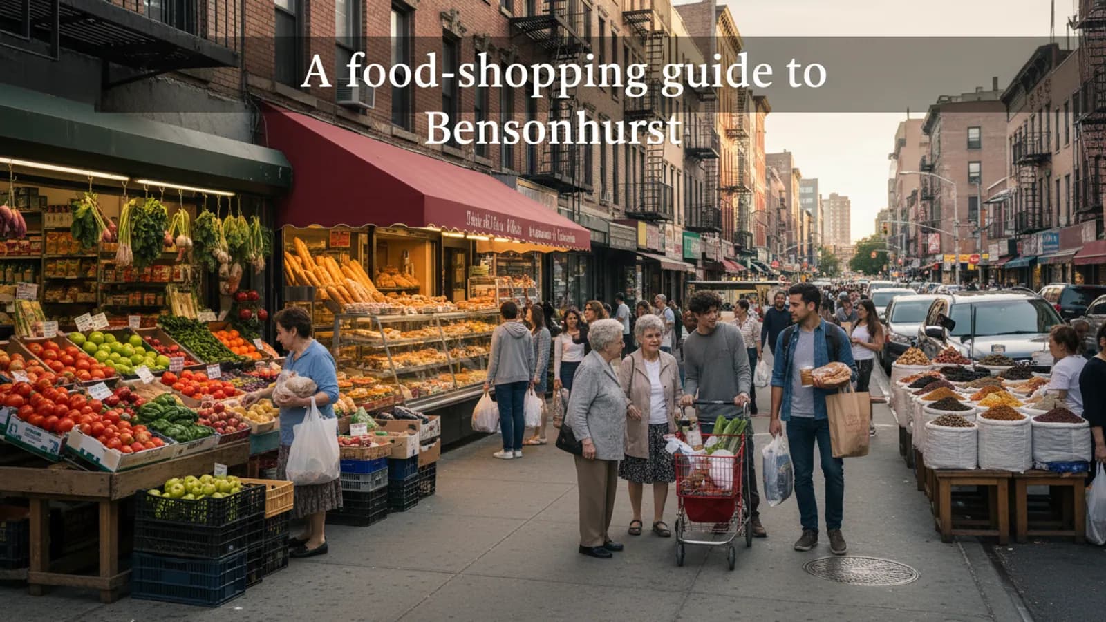 Editorial view of Bensonhurst illustrating A food-shopping guide to Bensonhurst