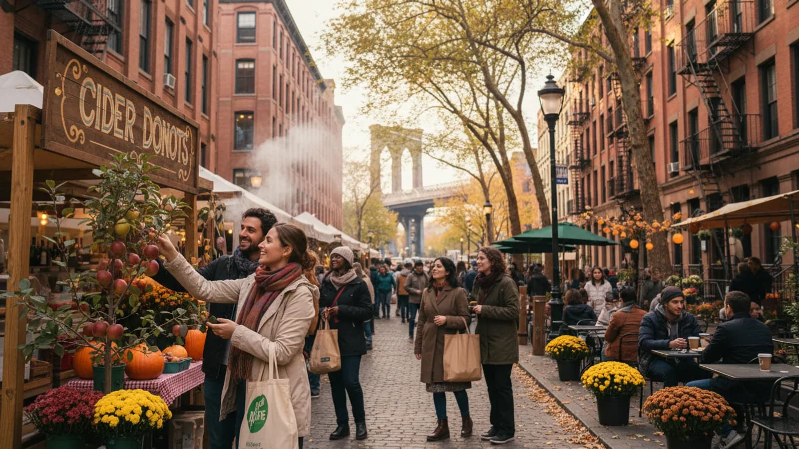 Editorial view of Brooklyn illustrating A practical guide to fall in Brooklyn