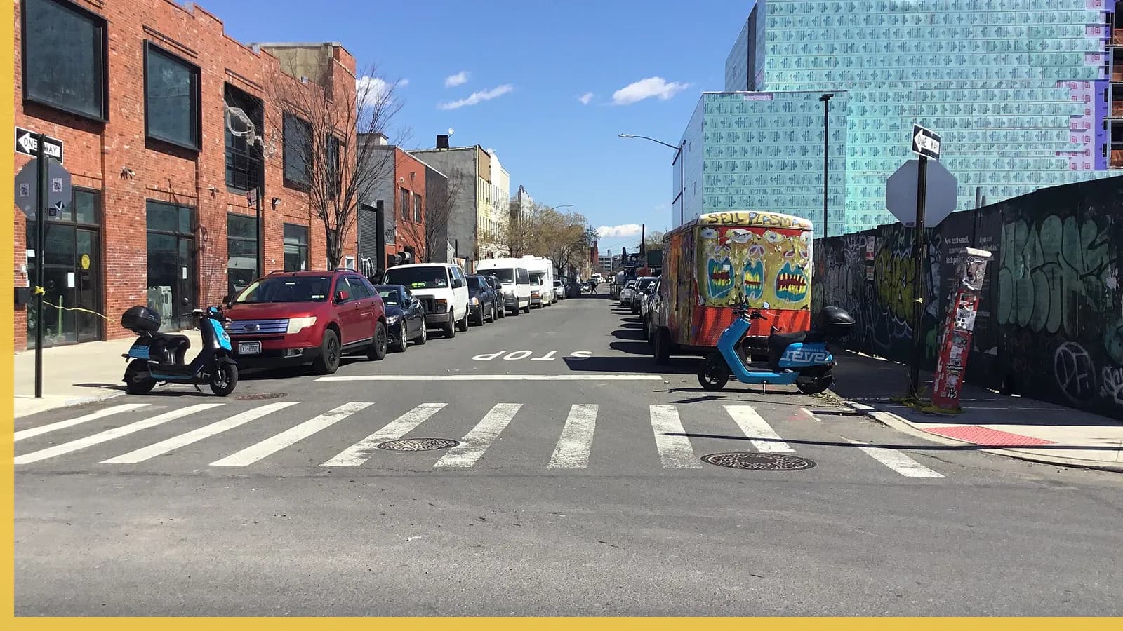 A Brooklyn neighborhood streetscape illustrating creative culture in Bushwick