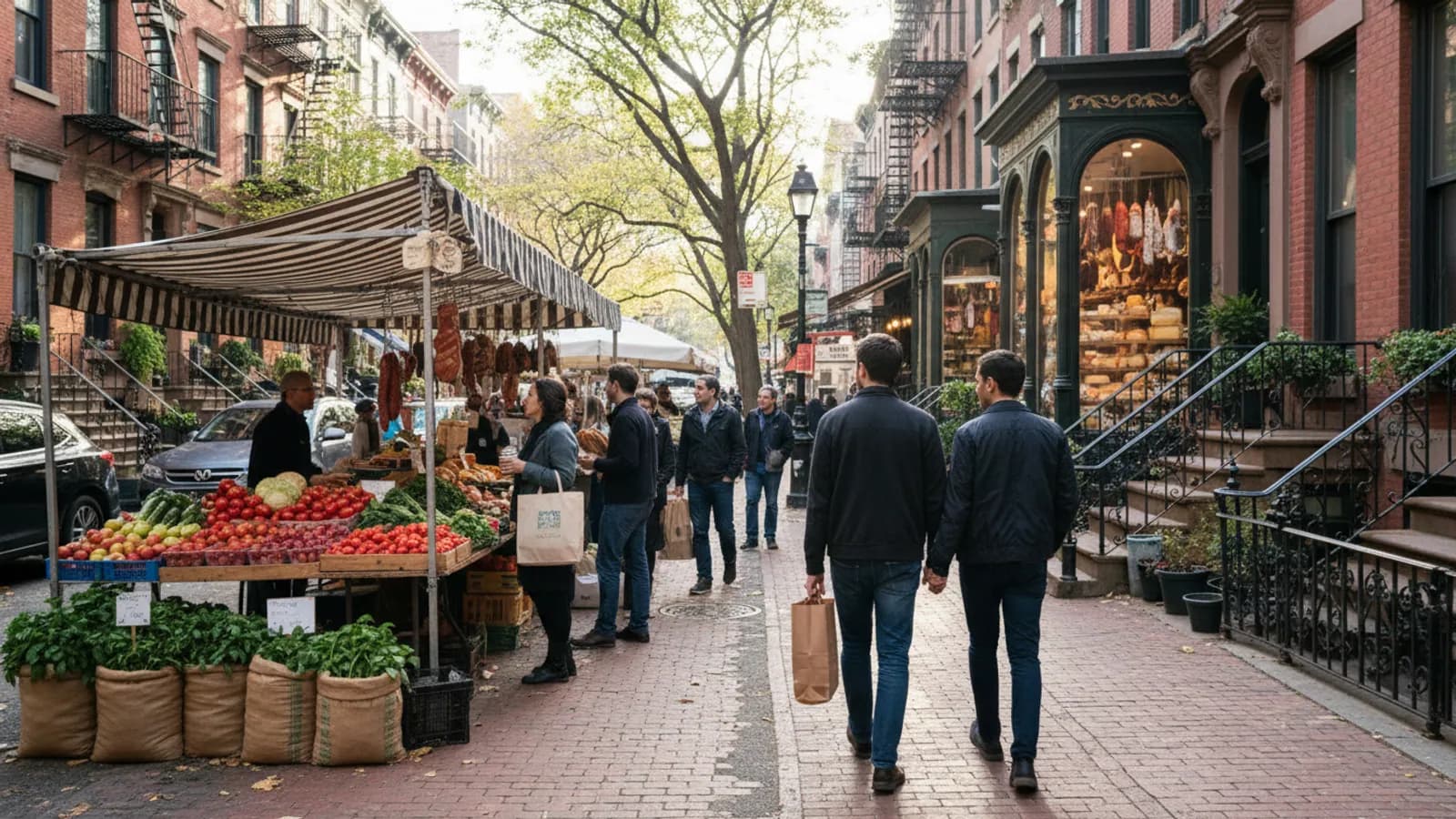 Editorial view of Carroll Gardens illustrating A food-shopping walk through Carroll Gardens