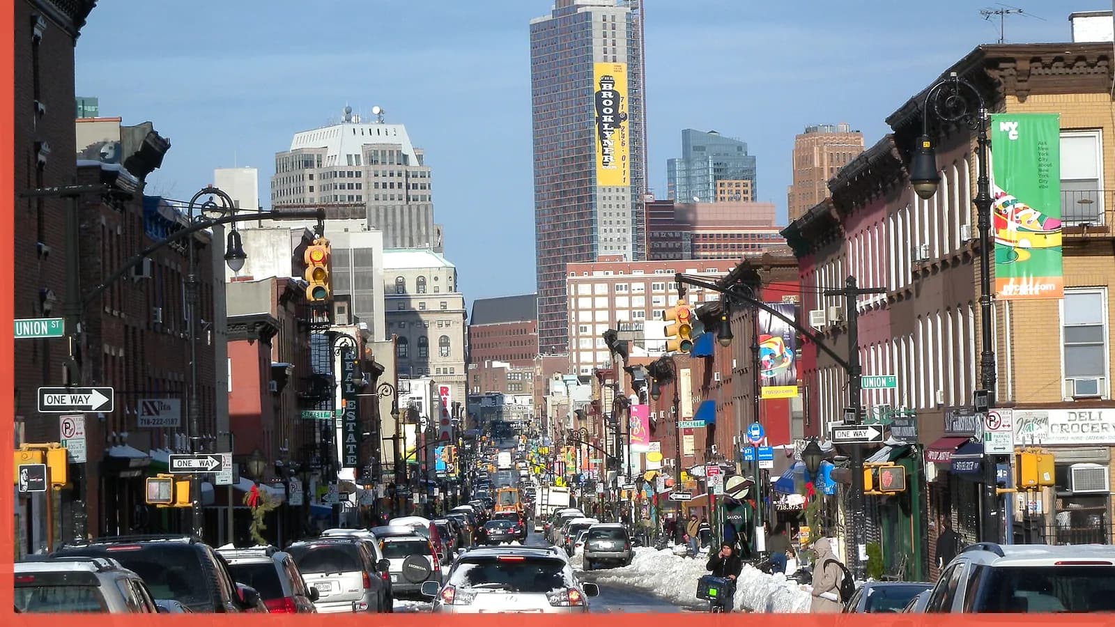 A Brooklyn neighborhood streetscape illustrating italian heritage in Carroll Gardens
