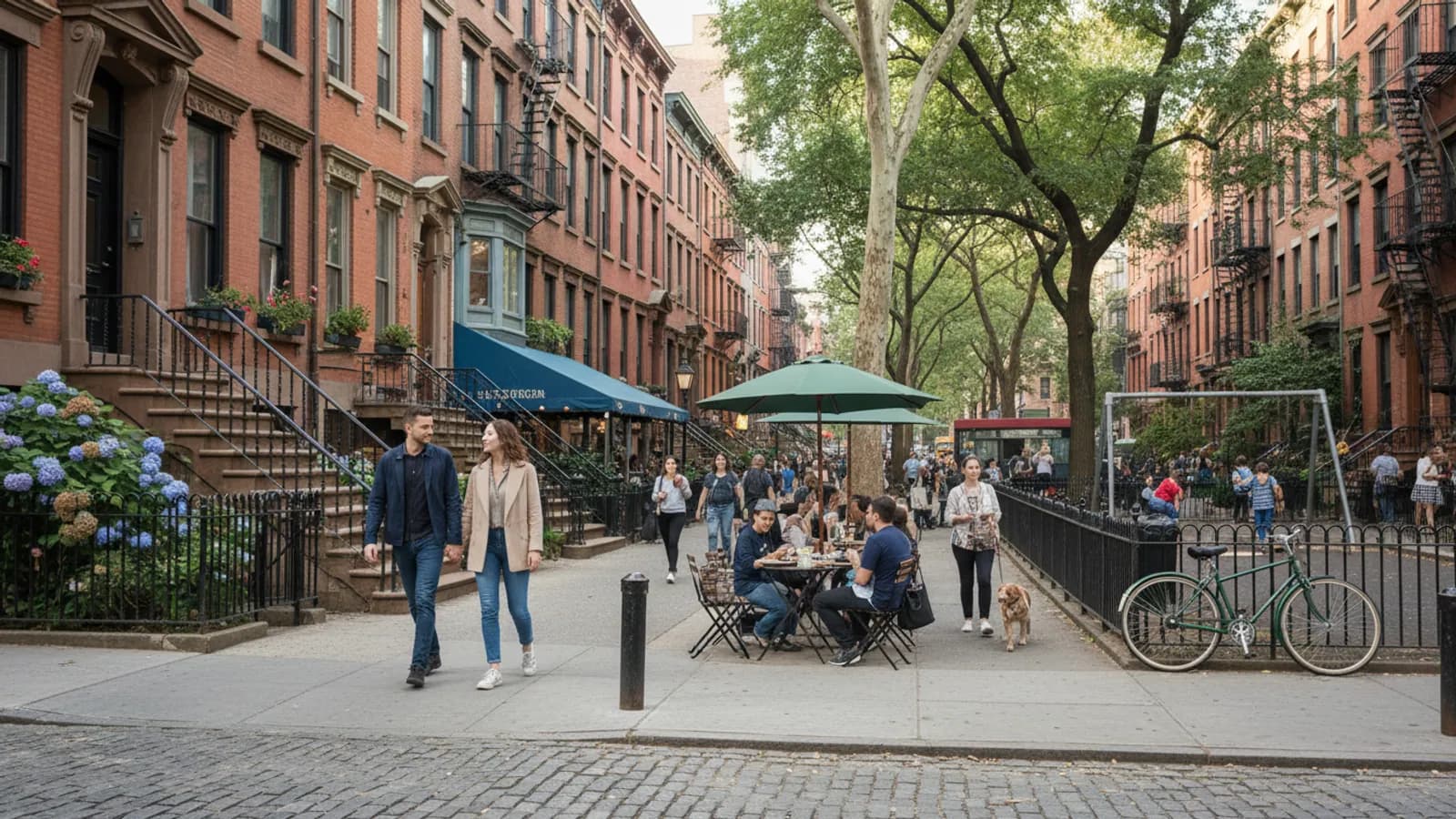 Editorial view of Cobble Hill illustrating A neighborhood walk through Cobble Hill