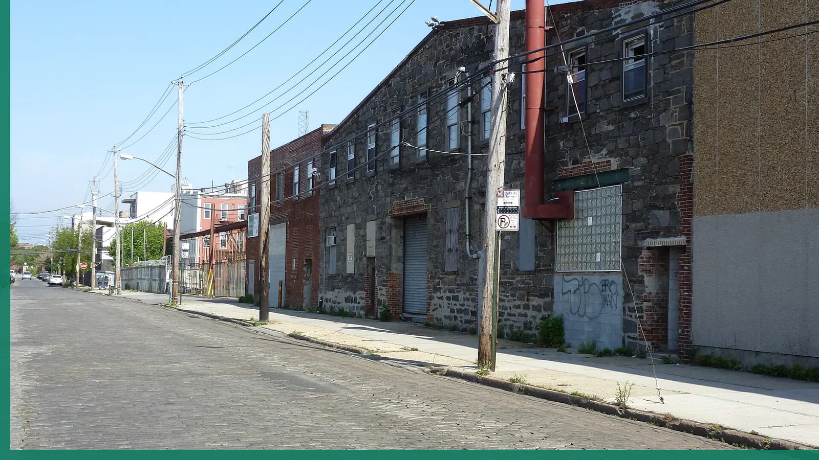 A Brooklyn neighborhood streetscape illustrating transportation issues in Red Hook