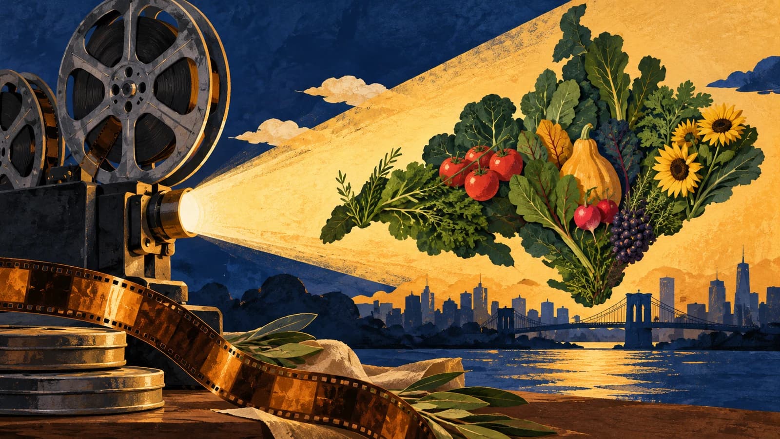 Conceptual editorial illustration for Life & Debt: 25th Anniversary; original artwork, not a photograph of the venue.