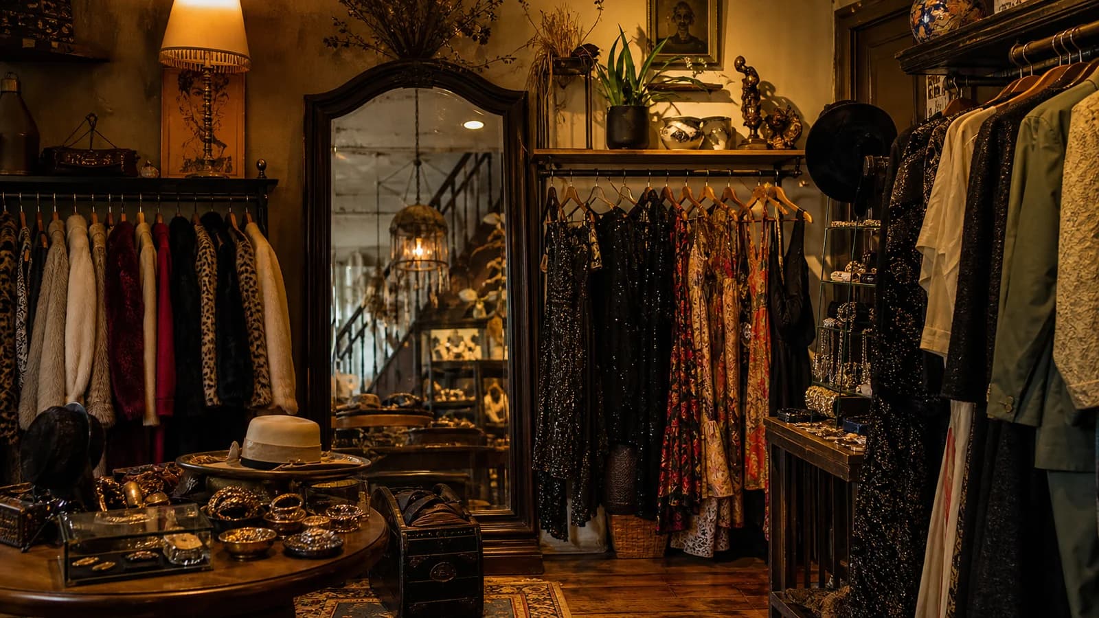 One-of-a-kind coats, dresses, hats, and jewelry in an intimate Bed-Stuy vintage shop