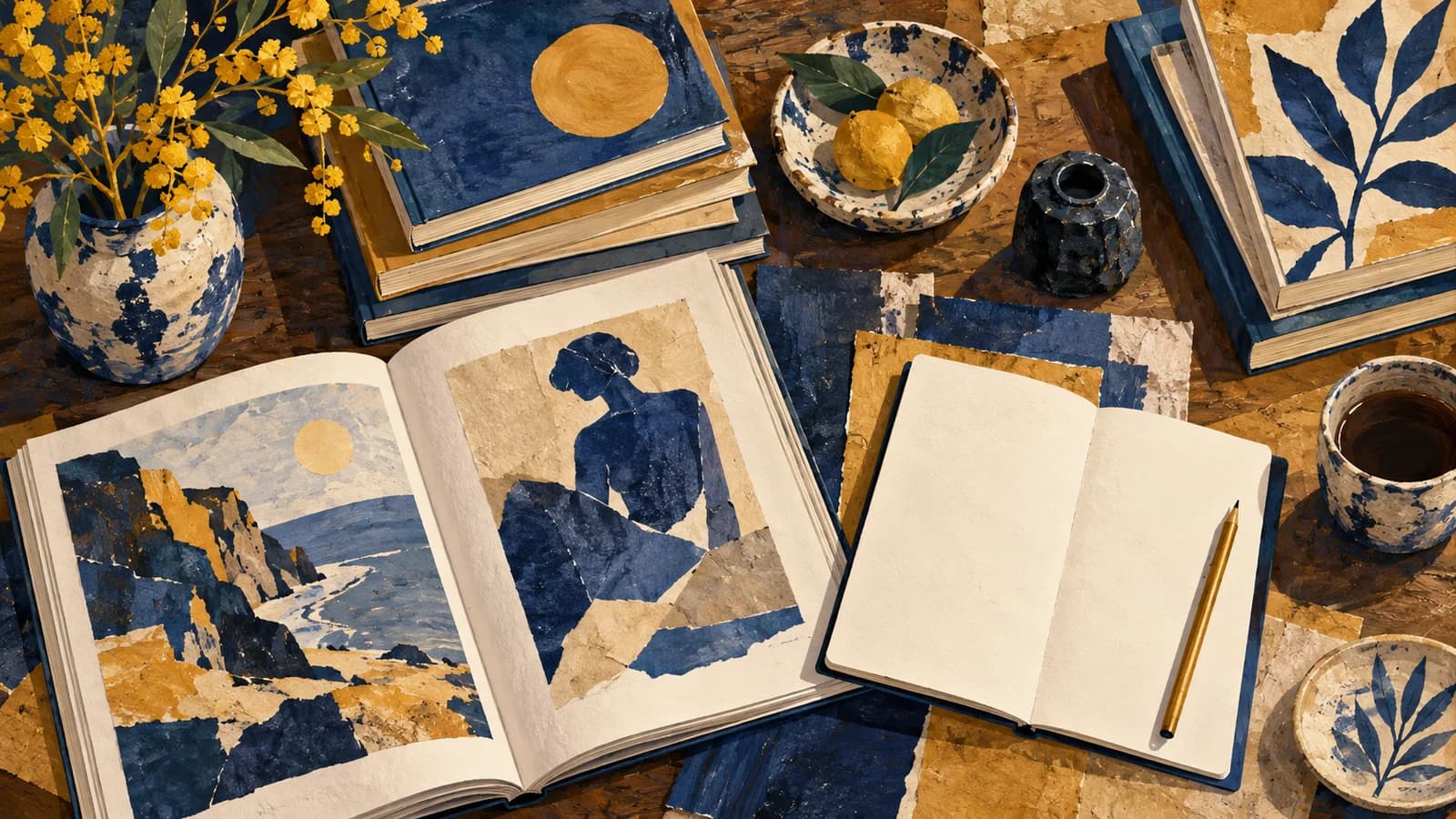 Conceptual editorial illustration for Spoonbill Books; not a photograph or documentary depiction of the establishment.