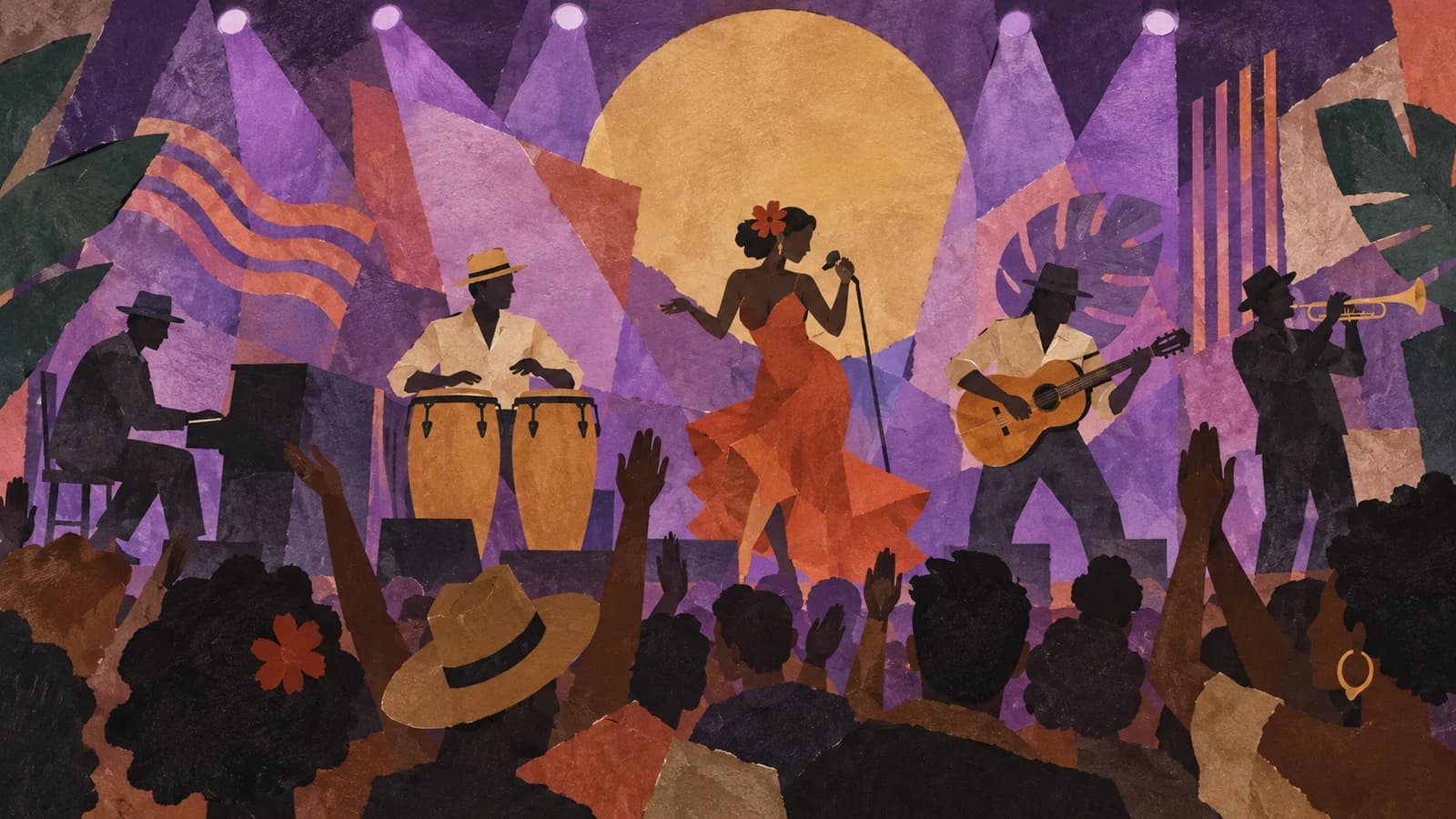 Conceptual concert illustration for Arcángel; not a depiction of the performer or actual show.