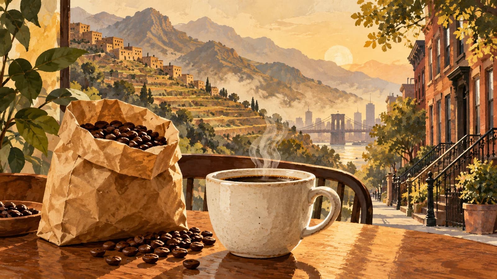 Conceptual editorial illustration for Yafa; not a documentary depiction of the venue or event.