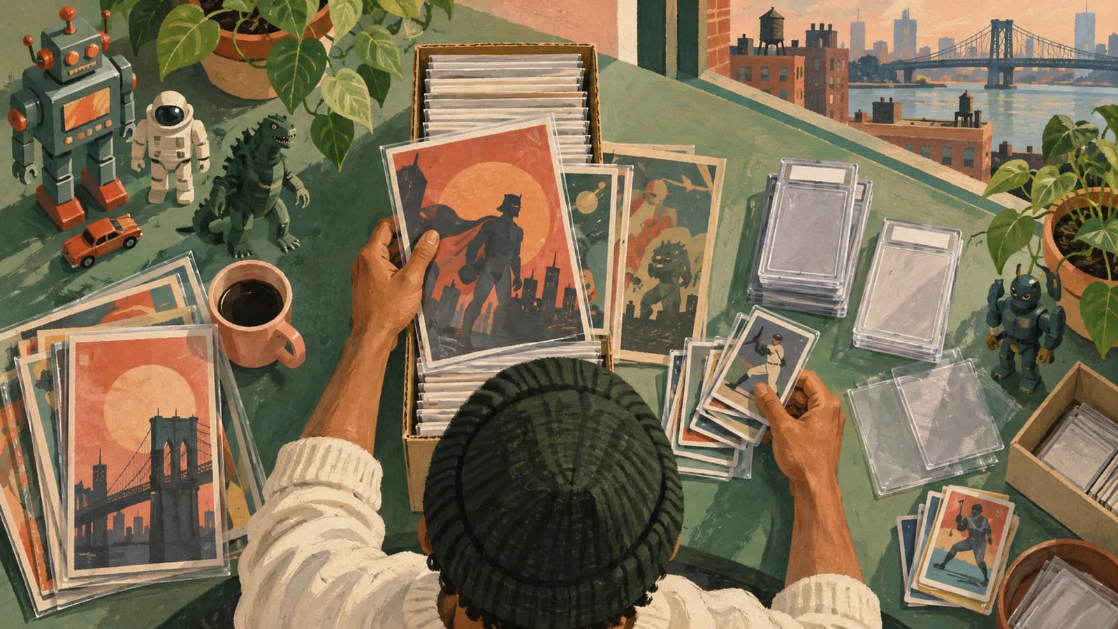 Conceptual editorial illustration for Comic Book Station; not a documentary depiction of the venue or event.