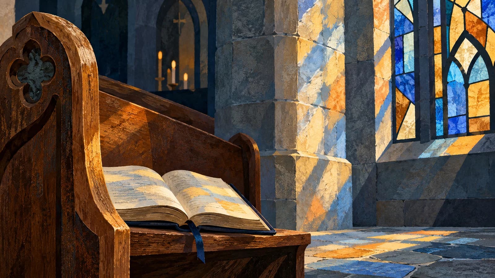 Conceptual editorial illustration for Christ Church Bay Ridge; original artwork, not a photograph of the venue.