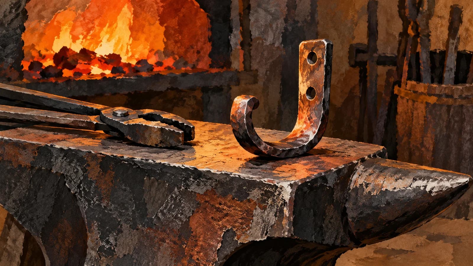 Conceptual editorial illustration for Nazz Forge; not a photograph or documentary depiction of the establishment.
